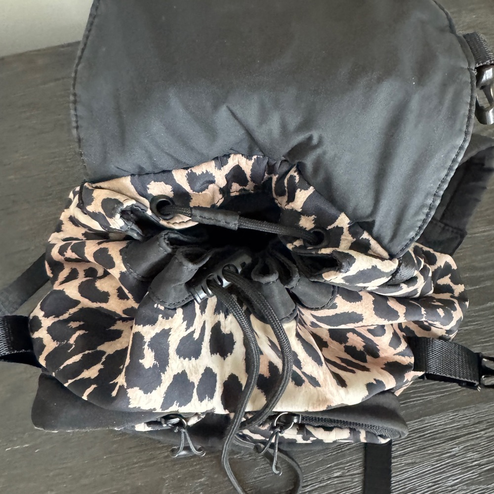 Ganni Small Leopard Print Backpack - Picture 7 of 14